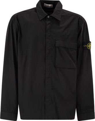 Stone Island Comfort-Fit-Overshirt von Stone Island mit Druckkn&ouml;pfen