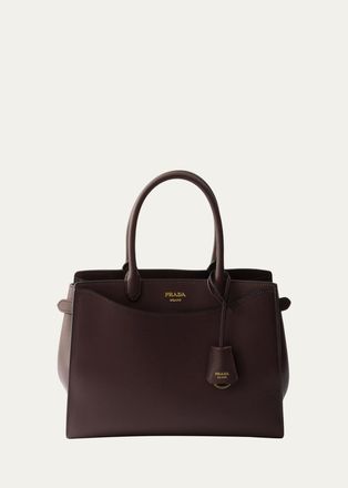 Prada Prelude Leather Top Handle Bag