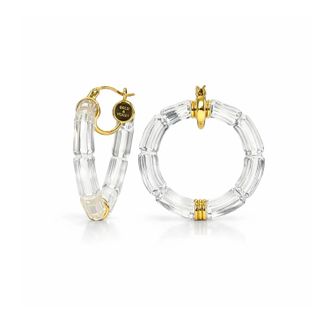 Gold & Honey Womens Gala Bamboo Lucite Earrings In Clear