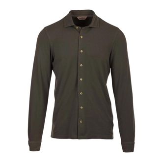 Gran Sasso Shirts - Heren - Casual Overhemden - Bruin - 3XL - Katoen - Overhemden