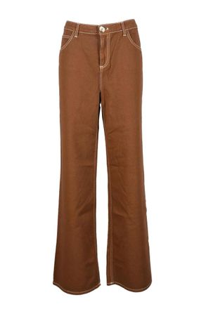 L'autre Chose Brown Cotton Women Jeans