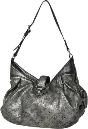 Louis Vuitton Pre-owned Shoulder Bags, female, Gray, Size: ONE SIZE Pre-owned Mahina Shoulder Bag