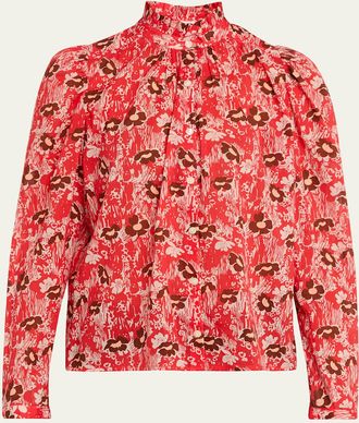 Alix of Bohemia Artemis Printed Long-Sleeve Blouse