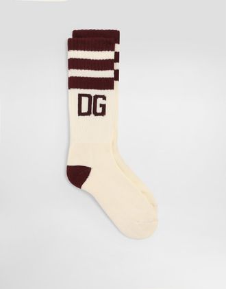 Dolce & Gabbana Short Ribbed Cotton Socks - Man Multicolor M