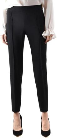 Moschino Zip Fastening Acetaat-Polyester Broek - Dames - Slim Fit Broeken - Zwart - XS - Polyester - Broeken