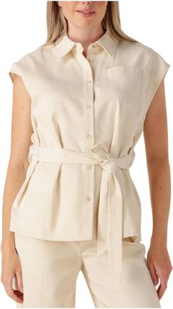 Another Label Overhemden, Dames, Beige, XS, Liliam Shirt - Witte Blouse
