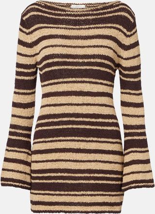 Faithfull The Brand Micah striped cotton-blend minidress