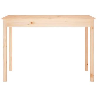 Berkfield Home Beautiful Dining Table 110x55x75 cm Solid Wood Pine in Light Tan | Size: 110 x 55 x 75 cm