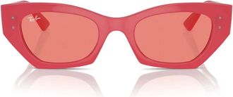 Ray-Ban Stijlvolle zonnebril met model 4430 - Dames - Zonnebrillen - Rood - 52 MM - Accessoires