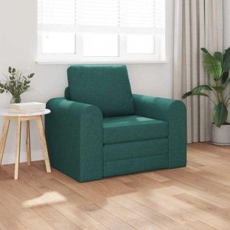 vidaXL Sof&aacute; Cama Verde Oscuro 98 X 71 X 83 Cm Tela Vidaxl
