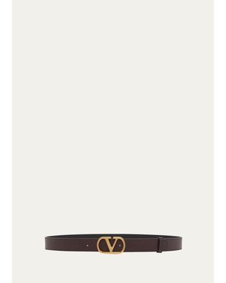 Valentino Garavani VLogo Signature Cut-to-Size Leather Belt, 30MM