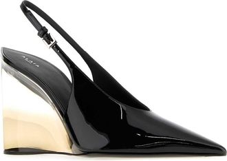Alaia Womens Black Leather Pumps Noir Scarpe Con Tacco High Heel Shoes