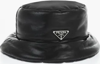 Prada Padded Leather Bucket Hat Prada