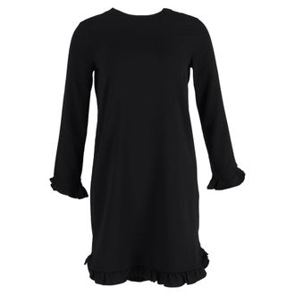 Ganni Ganni Crepe Mini Dress in Black Polyester