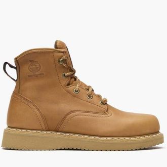 Georgia Boot Wedge Work Boot in Barracuda Gold at Nordstrom, Size 11.5