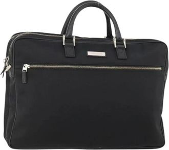 Burberry Pre-owned Handbags, female, Black, Size: ONE SIZE Pre-owned Vintage Nylon Business Bag