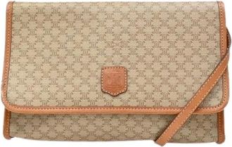 Celine Pre-owned Cross Body Bags, female, Beige, Size: ONE SIZE Pre-owned Vintage Leather Crossbody Bag