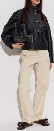 By Malene Birger Suzanne Leather Jacket, Womens, Black