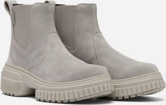 Sorel Womens Ona Ave Waterproof Chelsea Boot In Chrome Grey / Dove