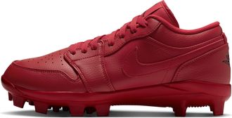 Nike Jordan Mens Jordan 1 Retro MCS Low Baseball Cleats in Red | CJ8524-603