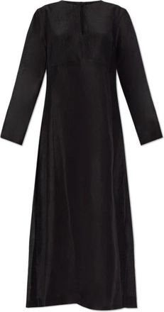 Tory Burch Losvallende jurk - Dames - Maxi kleedjes - Zwart - L - Linnen - Kleedjes