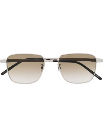 Saint Laurent Eyewear Occhiali da sole con montatura stile pilota - Argento
