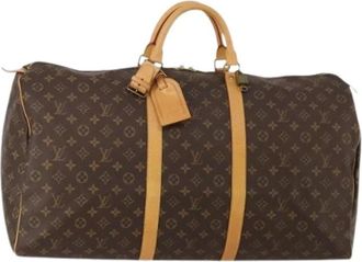 Louis Vuitton Pre-owned Keepall 60 Boston Bag - Dames - Vintage Weekendtas - Bruin - ONE Size - Leer - Vintage