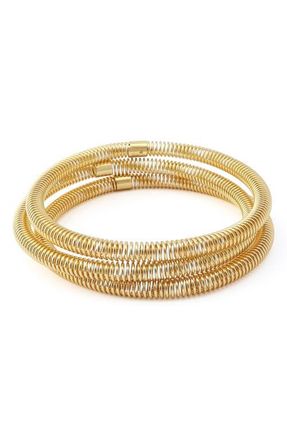 Robert Lee Morris Set of Three Coiled Bangles in Gold at Nordstrom