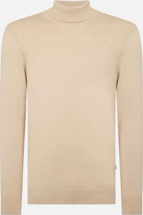 Remus Uomo Mens Remus Uomo Fine Gauge Roll Neck 91 Stone - Tan - Size: 44