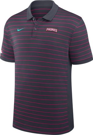 Nike San Diego Padres City Connect Striped Victory Nike Mens Dri-FIT MLB Polo in Black | 03BG0IFFPYP-GFX