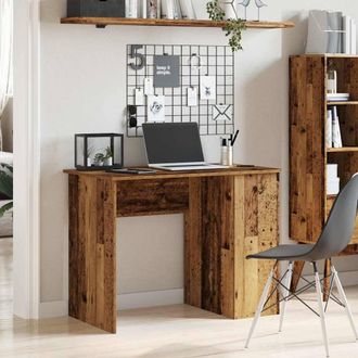Berkfield Home Modern Desk Old Wood 100x55x75 cm Engineered Wood in Brown | Size: 100 x 55 x 75 cm
