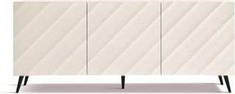 Capodarte Madia 180 cm in legno Bianco 3 ante e 5 piedini - kalla