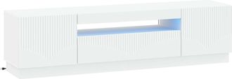 vidaXL Mueble De Tv Led Blanco Madera De Ingenier&iacute;a Vidaxl