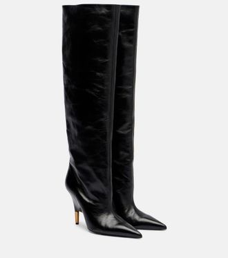 Khaite Bella 100 leather knee-high boots