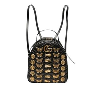 Gucci Pre-owned Backpacks, female, Black, Size: ONE SIZE Pre-owned Quilted Backpack