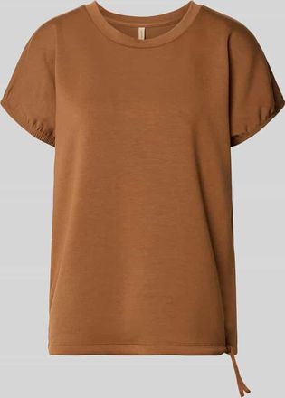 Soyaconcept T-Shirt aus Mohair-Mix mit Rundhalsausschnitt Modell BANU in Hellbraun, Gr&ouml;&szlig;e XXL
