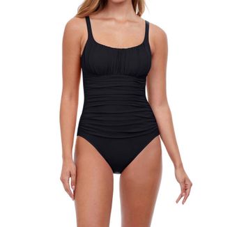 Gottex Shirred One Piece Swimsuit In Tutti Frutti Black