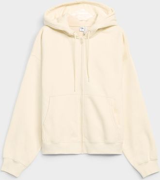 Twik Womens Loose zip fleece hoodie