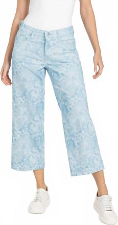 Mac Jeans Dream Culotte Wide Cropped Leg Jean In Cloudy Blue