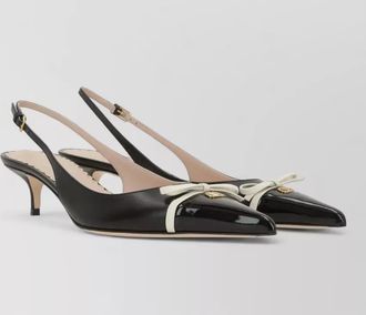 Valentino patent leather slingback pumps