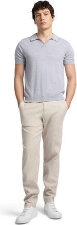 Onia Linen Johnny Collar Polo in Sky at Nordstrom, Size X-Large