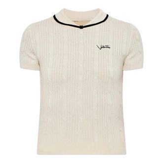 Valentino Garavani Dames, Truien, Wit, Maat: S Katoen
