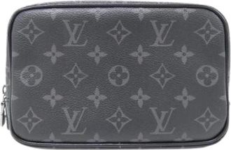 Louis Vuitton Pre-owned Monogram Eclipse Pouch - Dames - Vintage Clutch - Zwart - ONE Size - Vintage