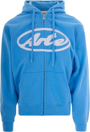 Arte Zip-through Hoodie - Heren - Vesten met rits - Blauw - S - Katoen - Hoodies & sweatvesten