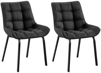 Clp Clp - Lote De 2 Sillas De Comedor Saranda Gris Titanio Tela