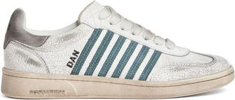 Dsquared2 White Leather Boxer Sneakers