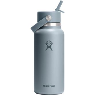 Hydro Flask 32-Ounce Wide Mouth Flex Straw Cap Water Bottle in Shale Gray at Nordstrom