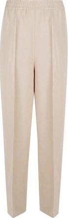 Fabiana Filippi Wijde Broek - Dames - Wijde Broeken - Beige - 2XS - Broeken