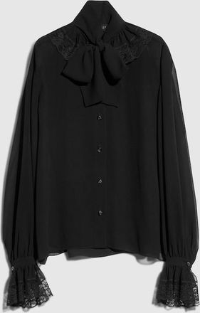 Gucci Light Silk Georgette Shirt, Black
