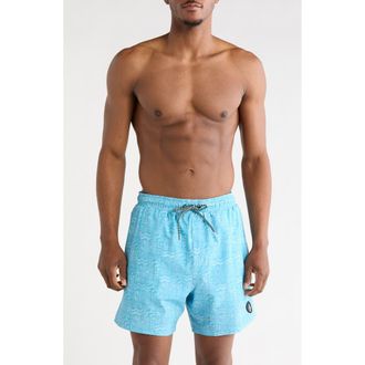 Volcom Lino Swim Trunks in Resin Blue at Nordstrom Rack, Size Xx-Large